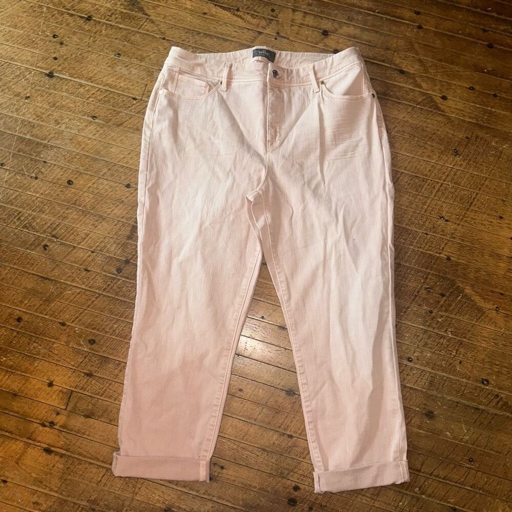 Chico’s So Slimming Girlfriend 24 inch Crop shimmery  jeans